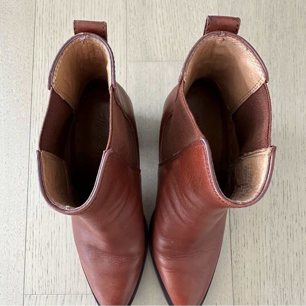 Madewell Elspeth Chelsea Heel Boot | Apple Butter Medium Brown Preloved - Picture 13 of 13